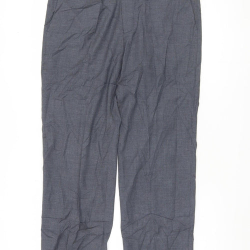 Marks and Spencer Men's Blue Regular Fit Trousers