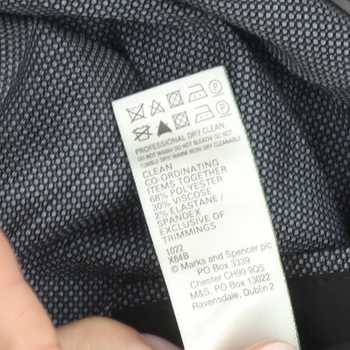 Marks and Spencer Men's Blue Regular Fit Trousers