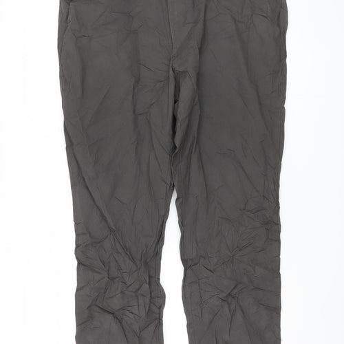 Marks and Spencer Men's Grey Regular Fit Trousers 40W
