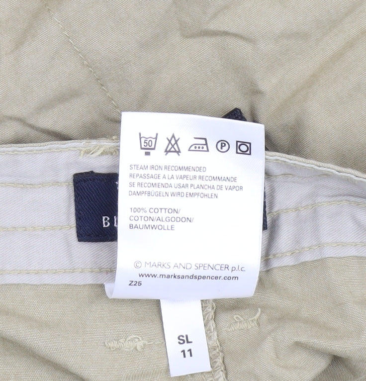 Marks and Spencer Men's Beige Cargo Trousers 38W 29L