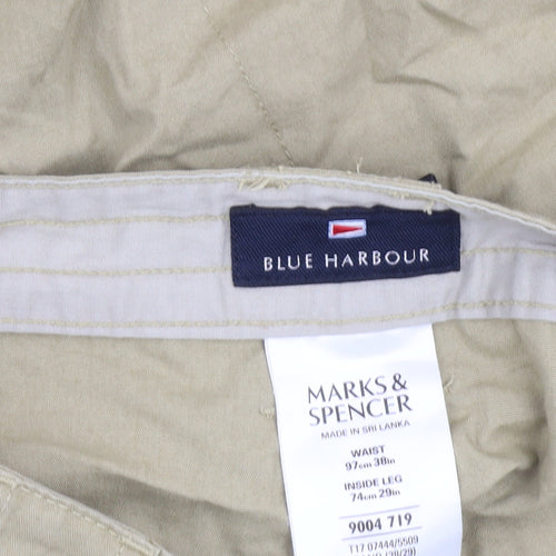 Marks and Spencer Men's Beige Cargo Trousers 38W 29L