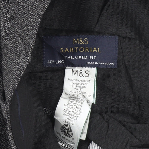 Marks and Spencer Men's Grey Dress Pants XL
