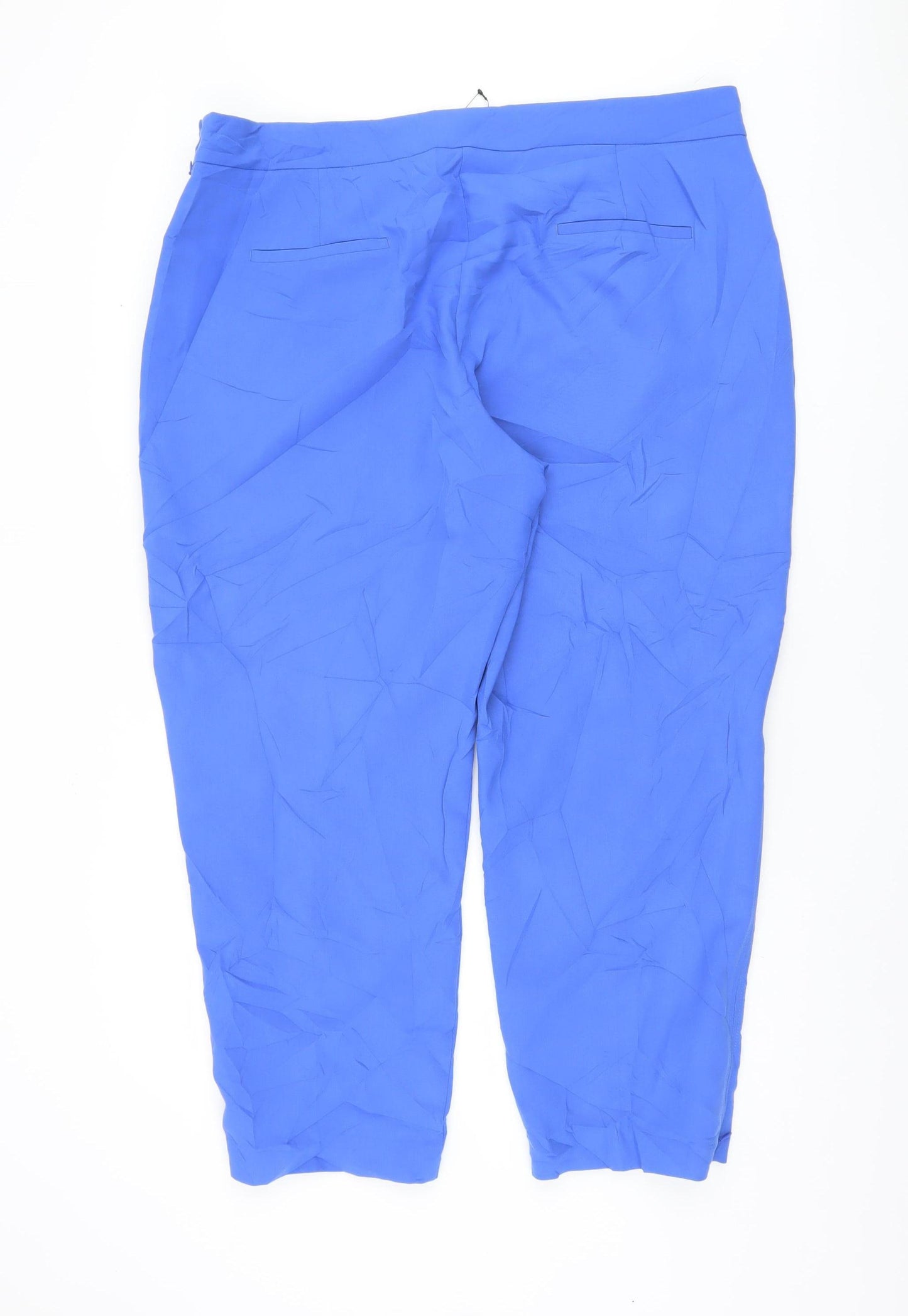 Marks and Spencer Women's Blue Plus Size Trousers