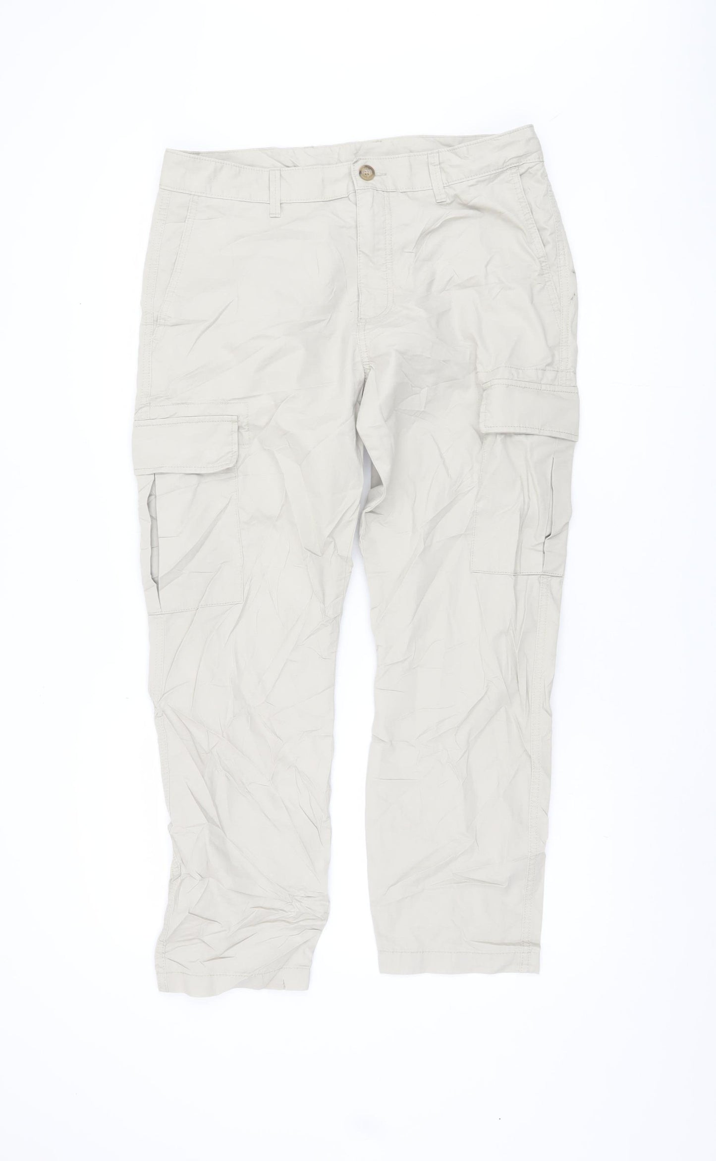 Marks and Spencer Beige Cargo Trousers, Size M, Great Condition