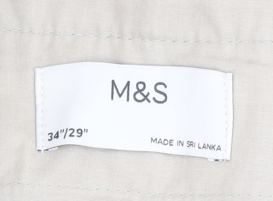Marks and Spencer Beige Cargo Trousers, Size M, Great Condition