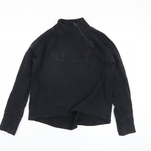 DKNY Women's Black Logo Sweatshirt Medium