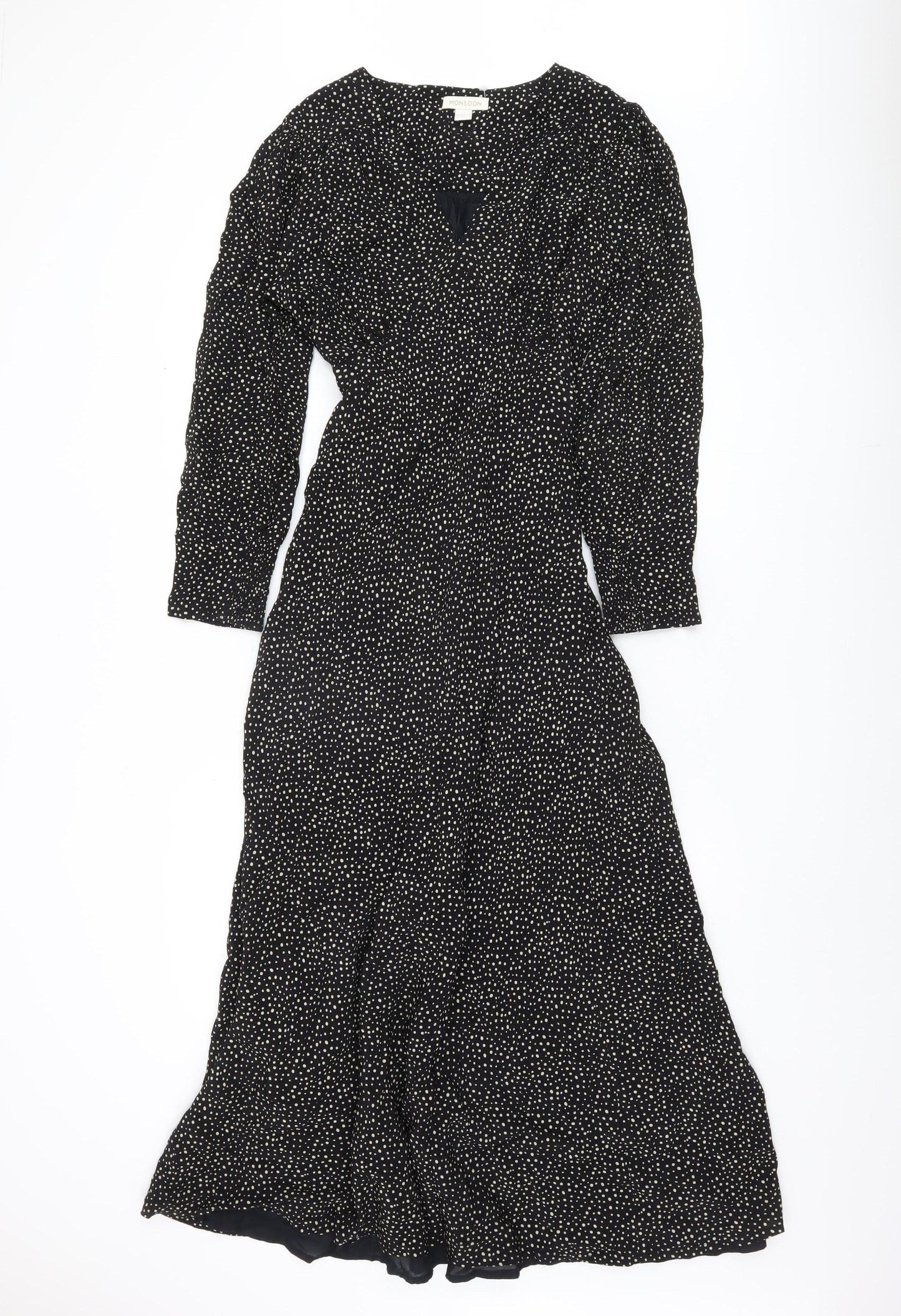 Monsoon Women's Black Polka Dot Dress Size 12