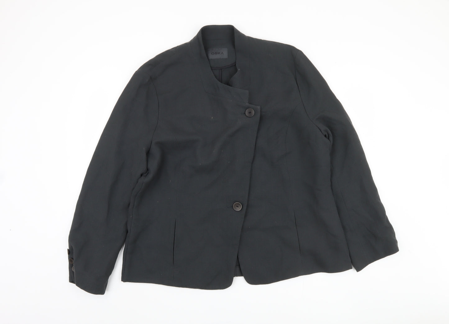 Oska Women's Black Wool Blazer M Single-Breasted