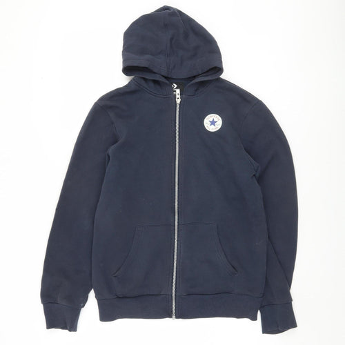 Converse Boys Blue XL Full Zip Hoodie with Logo