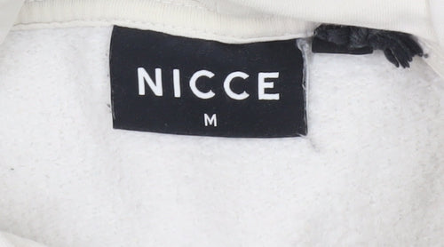 Nicce Men's White Pullover Hoodie M - Logo Accents