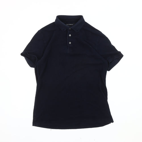 French Connection Men's Black Polo Shirt Size S