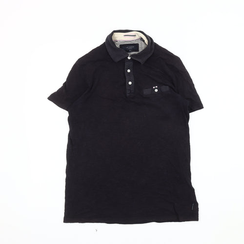Ted Baker Men's Black Polo, Size S, Short Sleeve