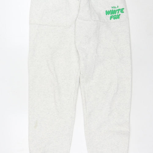 White Fox Women's White XS Jogger Trousers with Logo