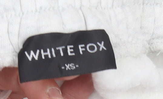 White Fox Women's White XS Jogger Trousers with Logo