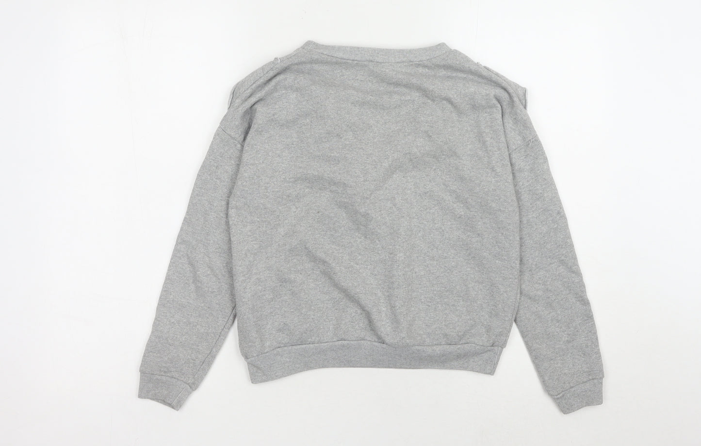 Lipsy London Grey Ruffle Sweatshirt Women UK 10
