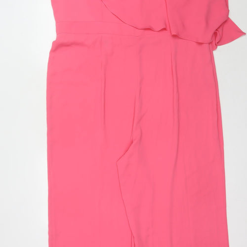 Marks and Spencer Women's Pink One-Shoulder Jumpsuit