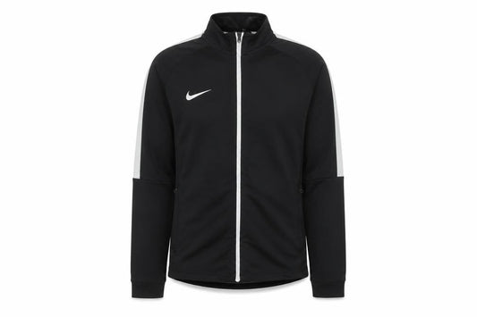Front view of Nike unisex kids black xl full zip hoodie