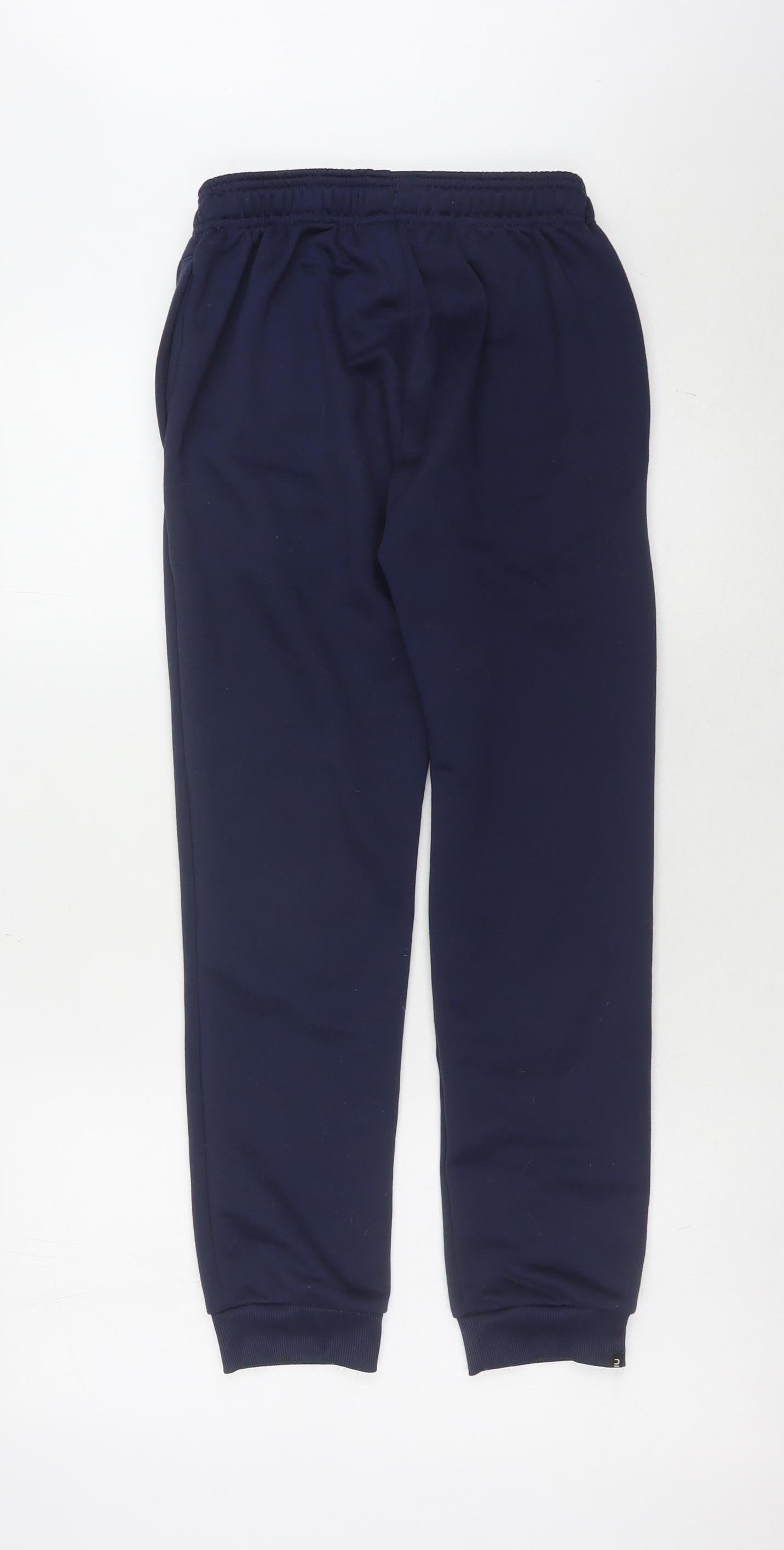 Decathlon Boys' Blue Joggers - 12-13 Years, Elastic Waist
