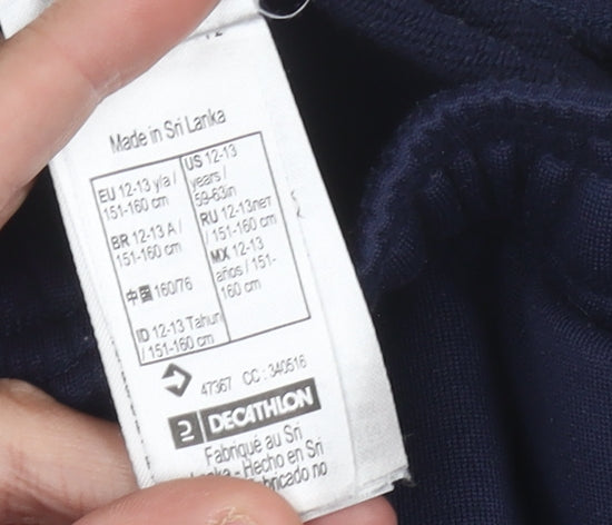 Decathlon Boys' Blue Joggers - 12-13 Years, Elastic Waist