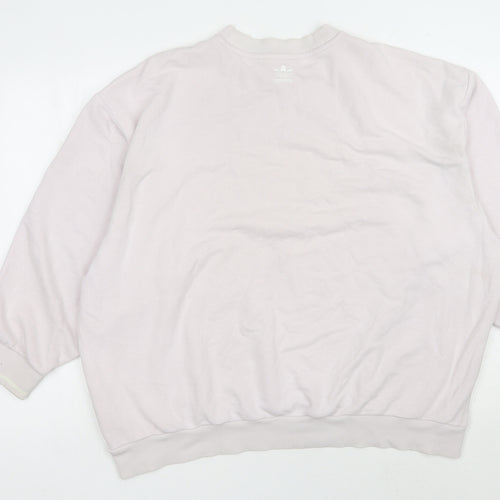 Adidas Women's White Pullover Logo Sweatshirt Size 10