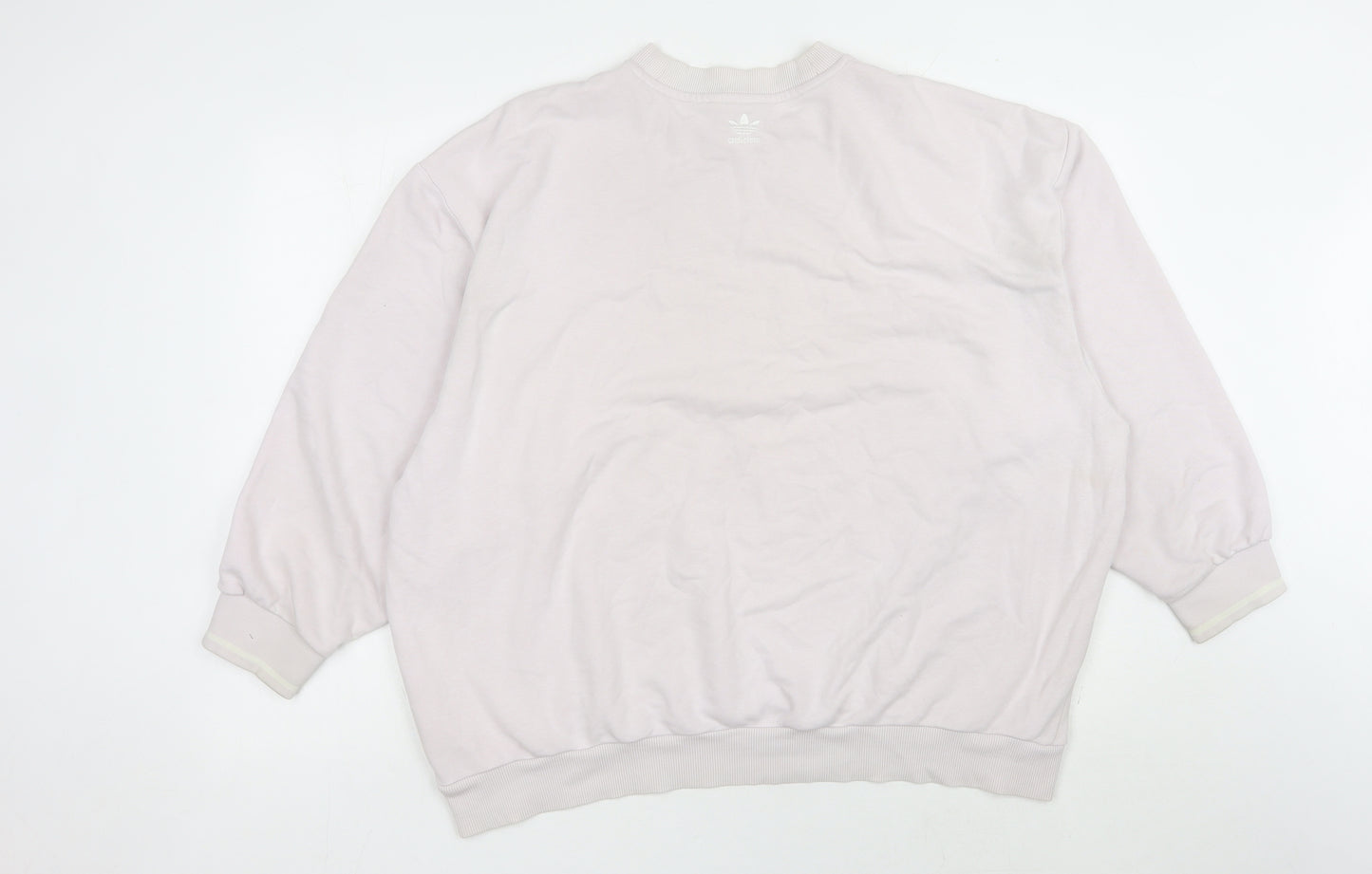 Adidas Women's White Pullover Logo Sweatshirt Size 10