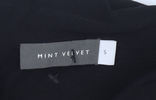 Mint Velvet Women's Black Striped Button-Up Shirt