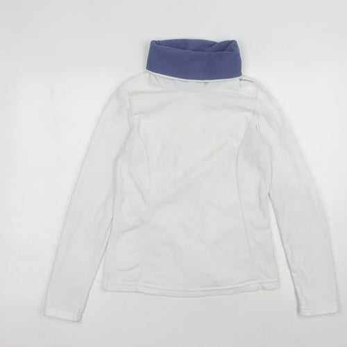 Oxylane Women's White High Neck Sweatshirt, Size 8