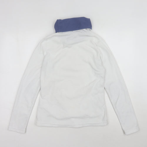 Oxylane Women's White High Neck Sweatshirt, Size 8