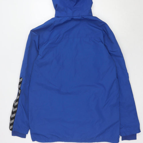 Hummel Men's Blue Waterproof Rain Coat M