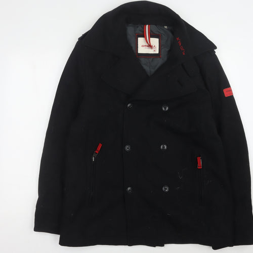 O'Neill Men's Black XL Pea Coat, Stylish Winter Warmth
