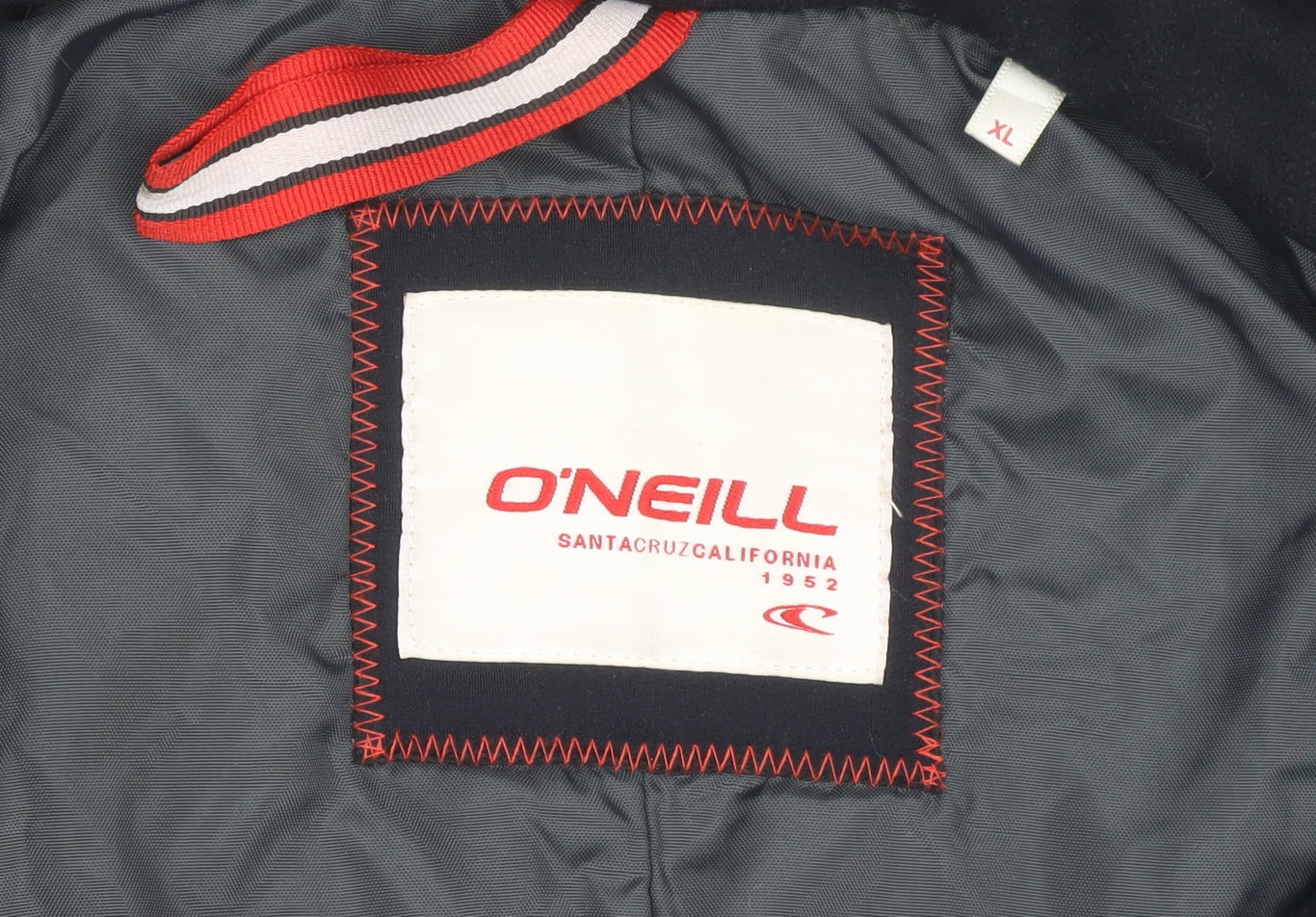 O'Neill Men's Black XL Pea Coat, Stylish Winter Warmth