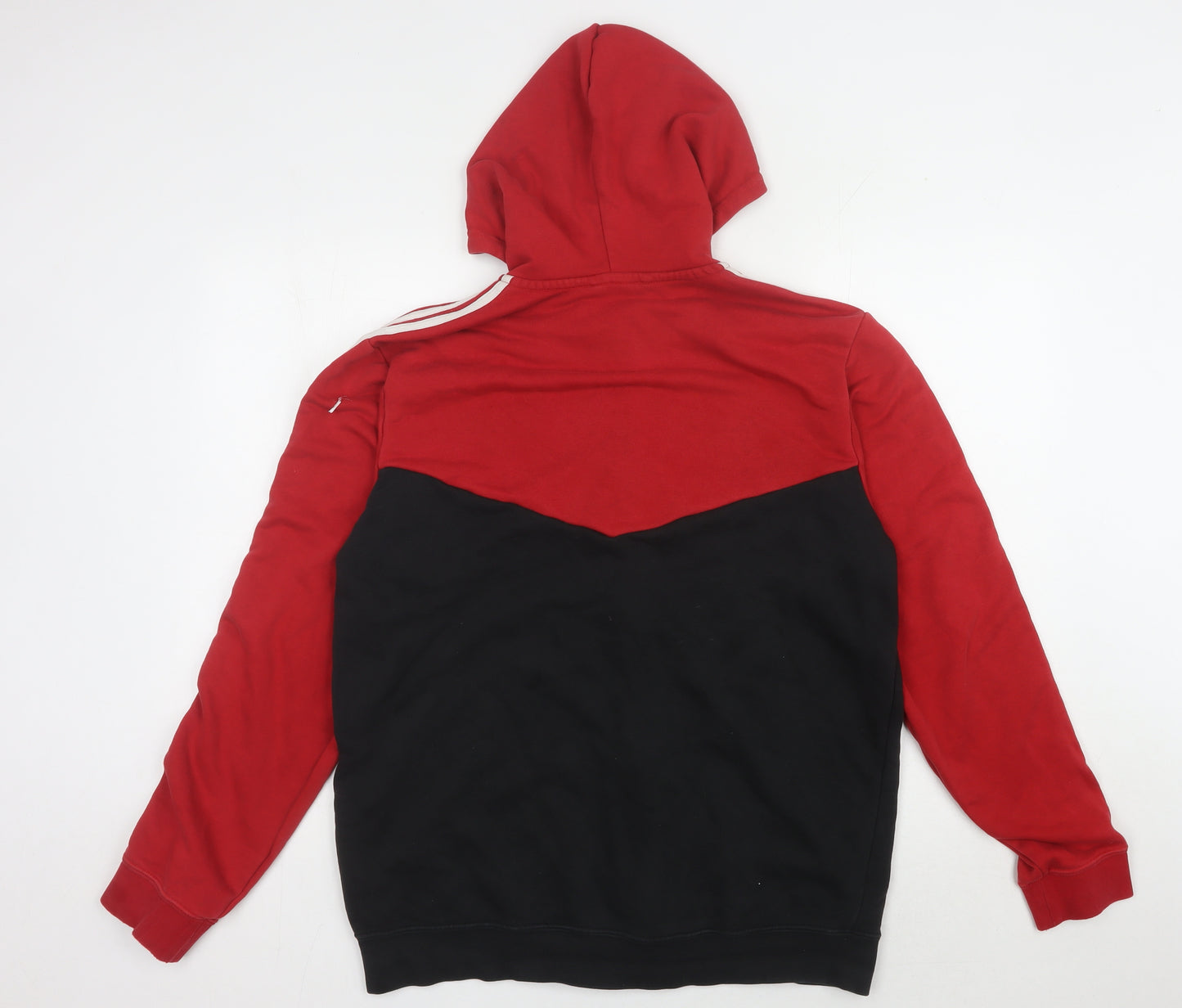 Adidas Men's Red Black Full Zip Hoodie L