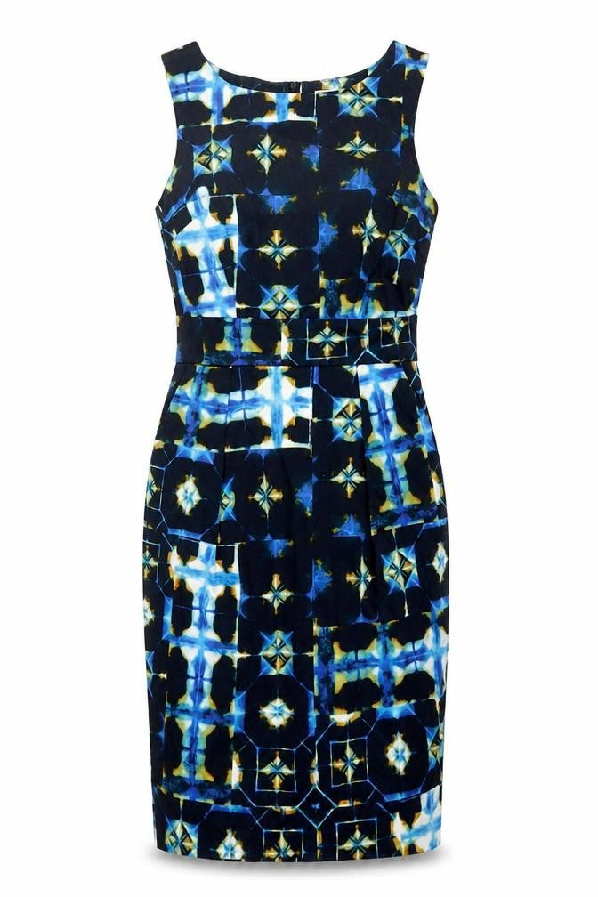 Front view of Amphora Women's Multicoloured Geometric Dress, size 10