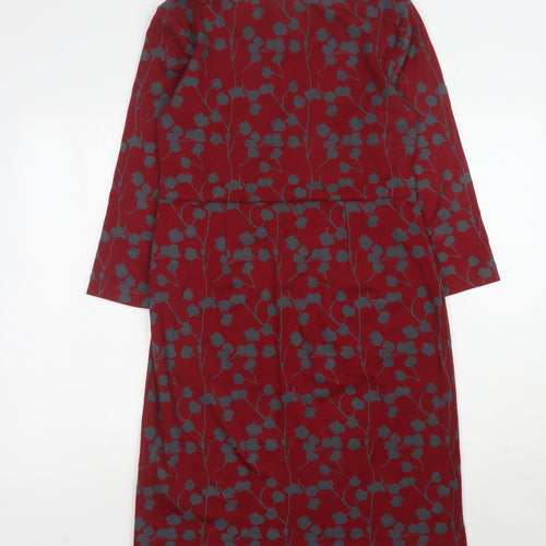 White Stuff Women's Red Floral Sheath Dress Size 10