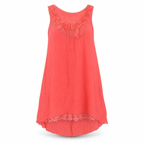 Mandi Women's Pink Sleeveless Hi-Low Shift Dress - Size 10
