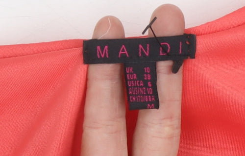 Mandi Women's Pink Sleeveless Hi-Low Shift Dress - Size 10