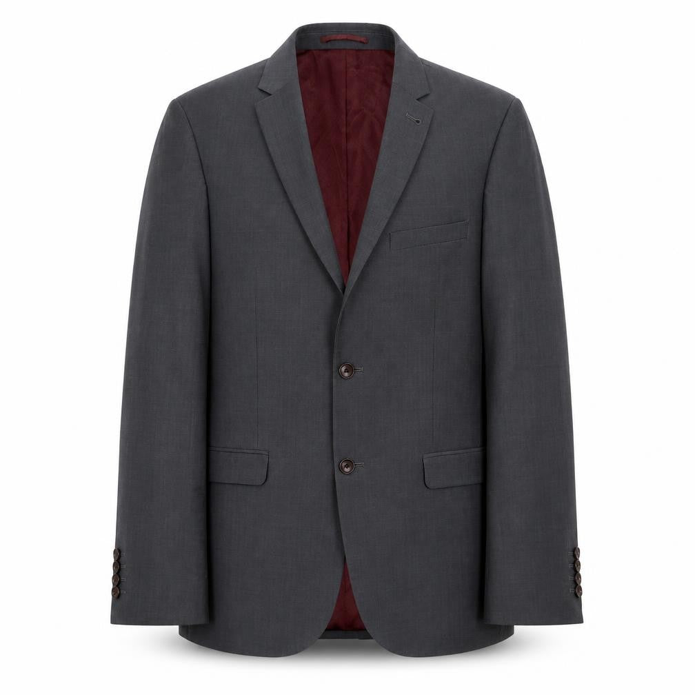 Front view of Next Men's Grey Regular Fit Wool Suit Jacket
