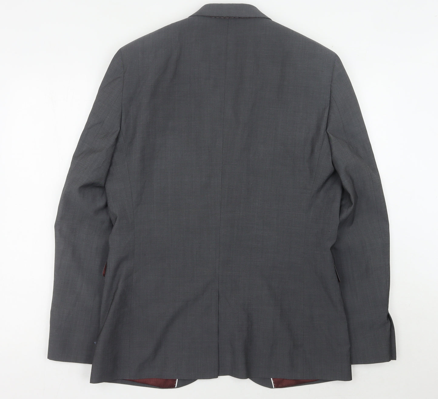 Next Men's Grey Regular Fit Wool Suit Jacket