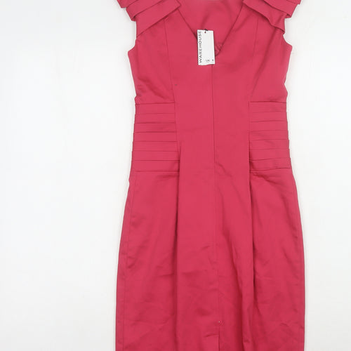 Warehouse Women's Red Pencil Dress, Size 8, Party Wear