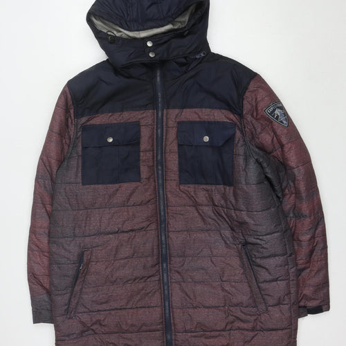 Atlas For Men Multicoloured Puffer Jacket L Hooded