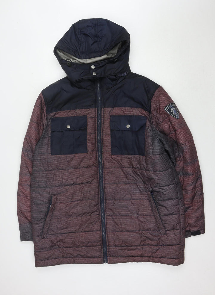 Atlas For Men Multicoloured Puffer Jacket L Hooded