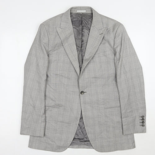 Reiss Men's Grey Check Blazer 38 Regular