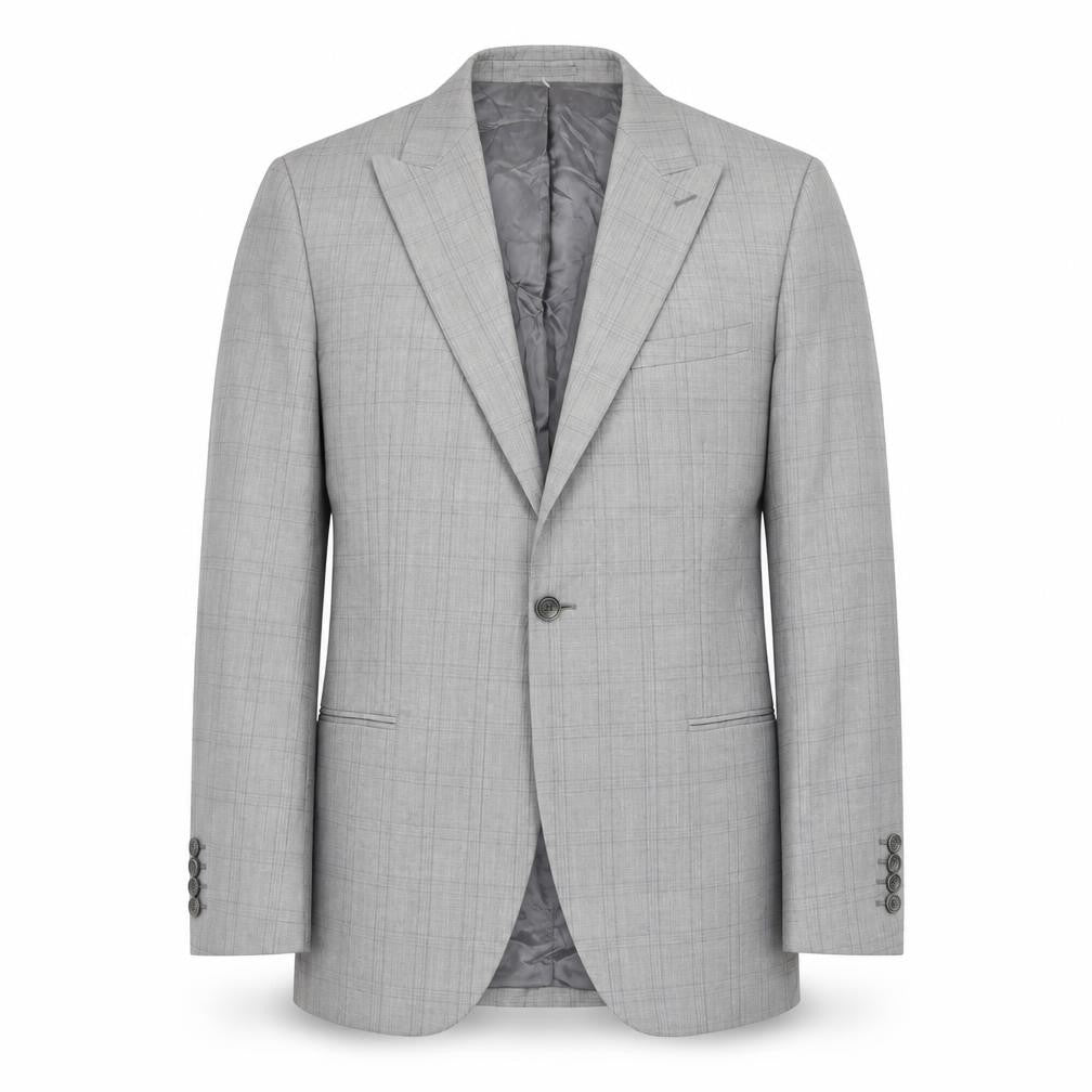 Front view of Reiss Men's Grey Check Blazer 38 Regular