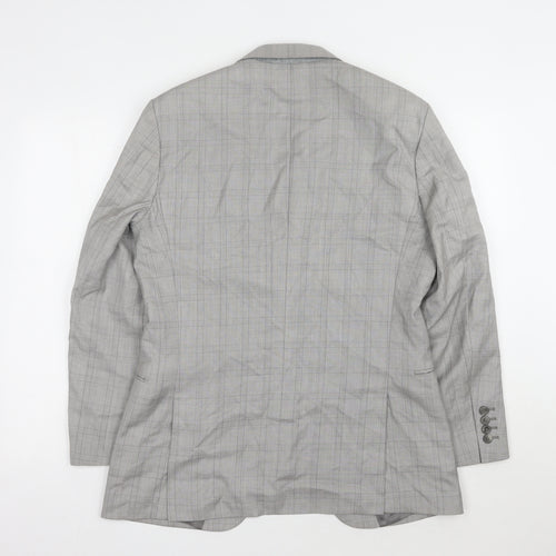 Reiss Men's Grey Check Blazer 38 Regular