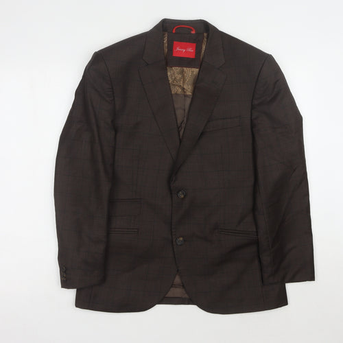 Jimmy Bee Brown Check Blazer for Men - Size 38S