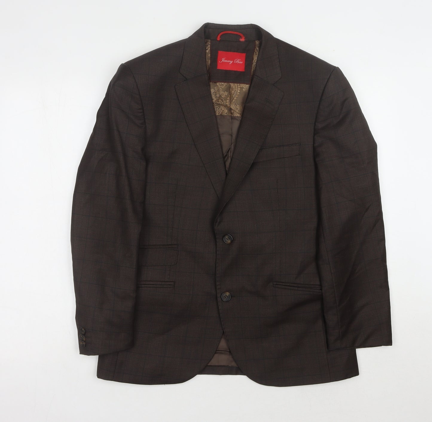 Jimmy Bee Brown Check Blazer for Men - Size 38S