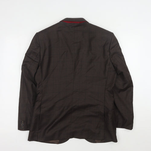 Jimmy Bee Brown Check Blazer for Men - Size 38S