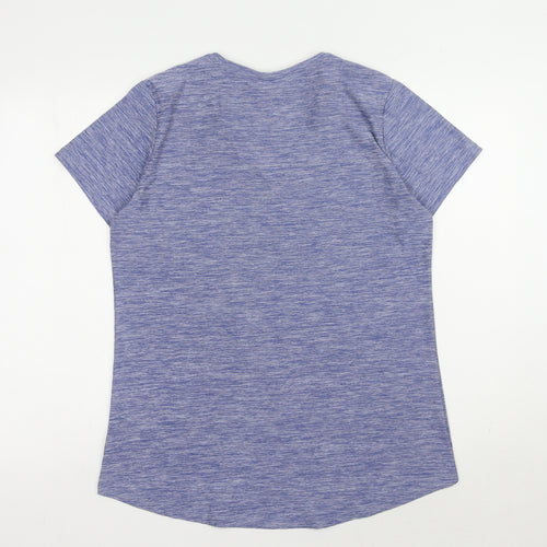 ELLE SPORT Women's Blue V-Neck T-Shirt - L