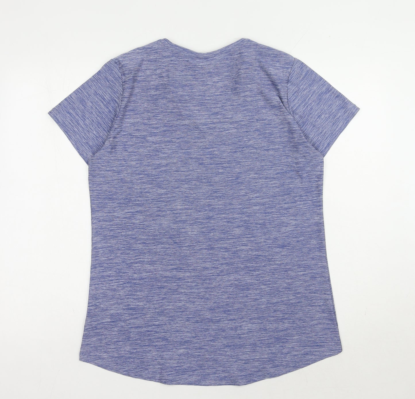 ELLE SPORT Women's Blue V-Neck T-Shirt - L