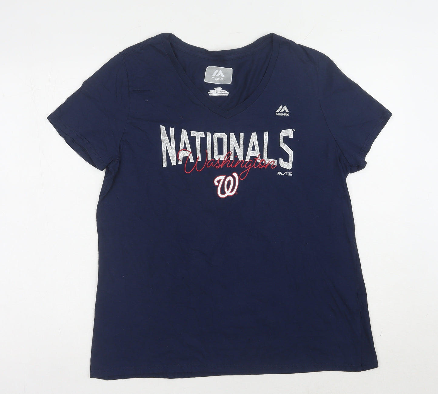 Majestic Women's Blue Baseball T-Shirt L